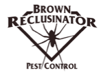brown reclusinator pest control wichita ks logo